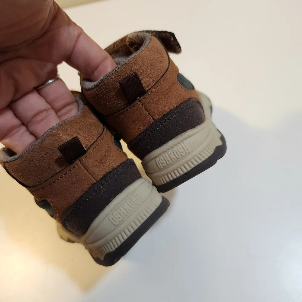 Oshkosh Kids Brown and Blue Hiking Boots